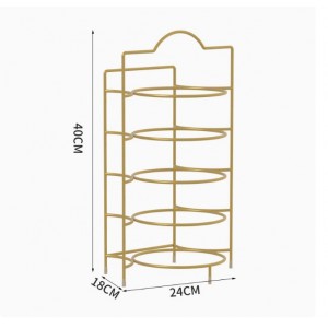 备菜架：金色五层【壁挂台面两用】