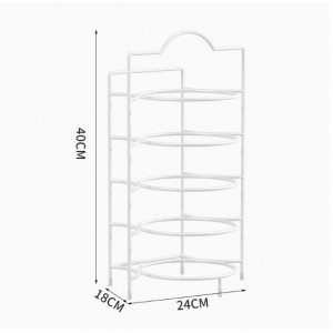 备菜架：白色五层【壁挂台面两用】
